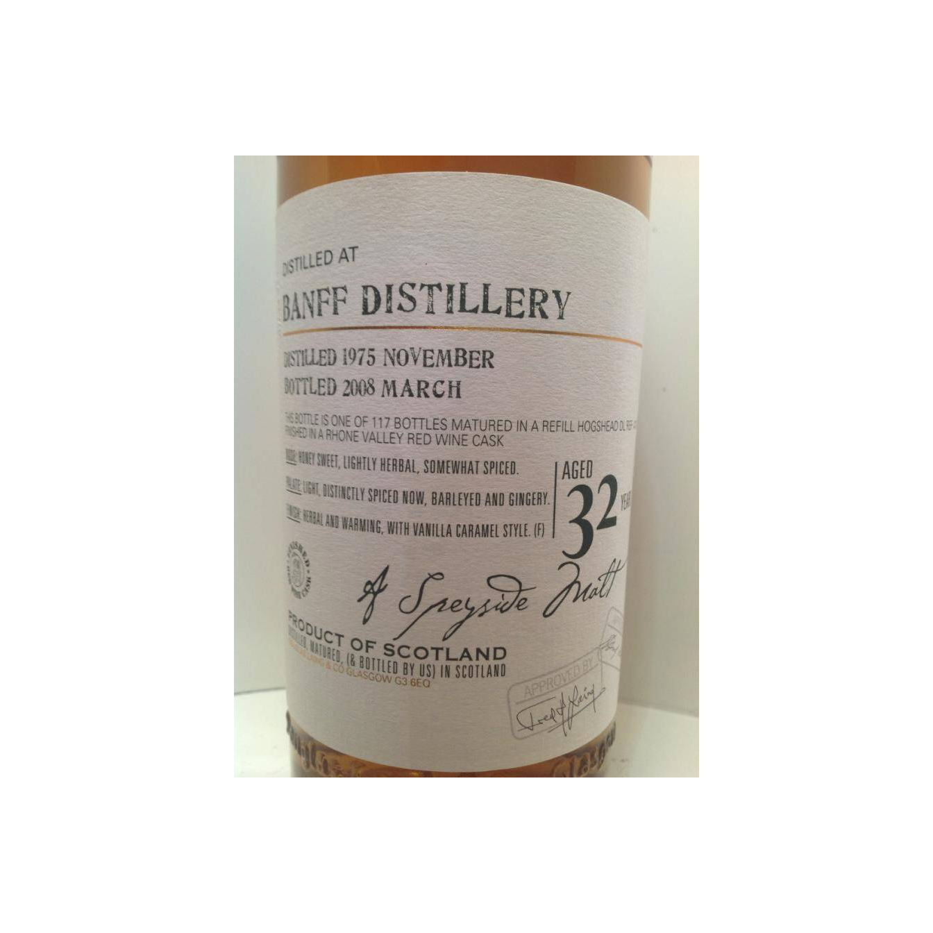 Banff Old Malt Cask 1975 32 Years Single Malt Whisky 3