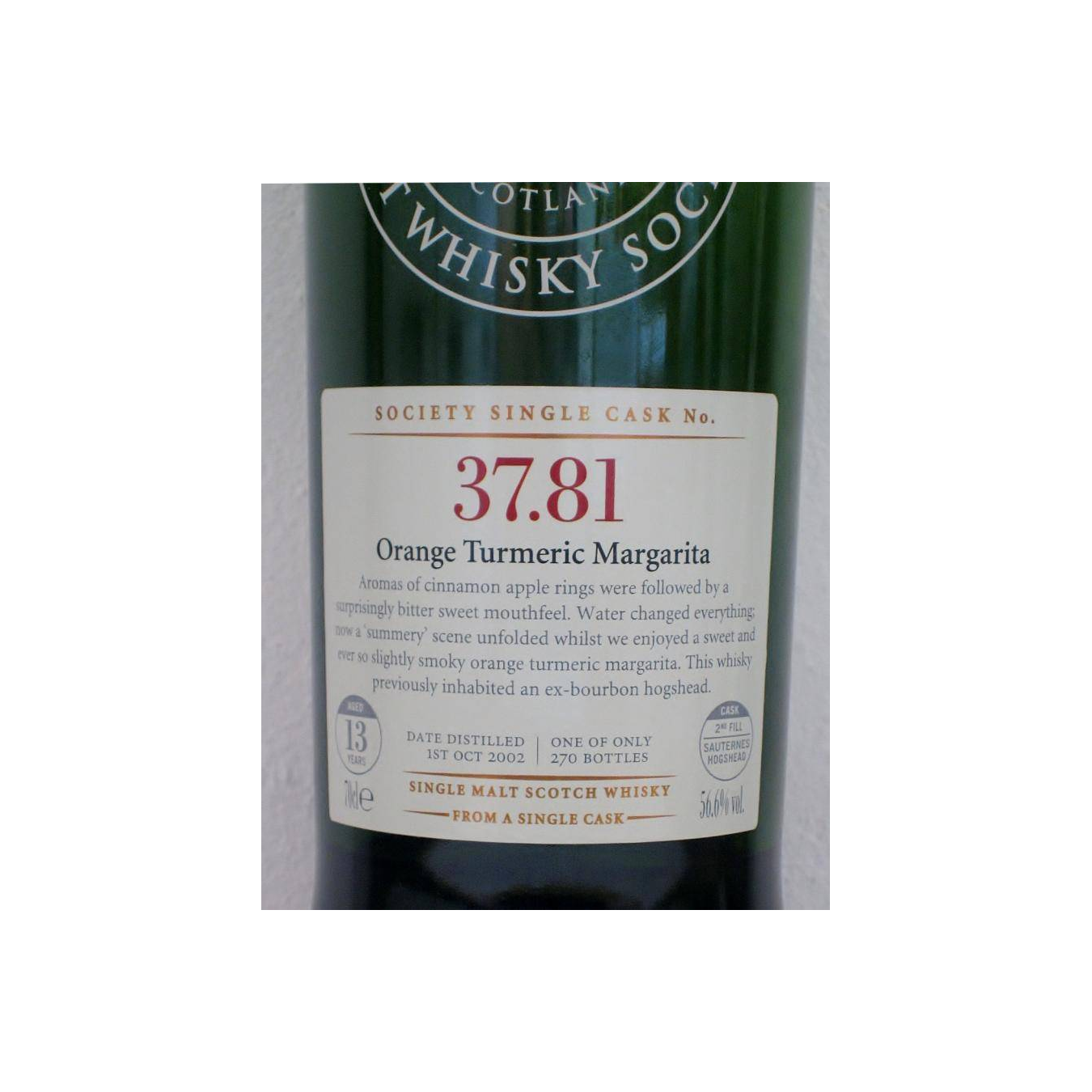 The Scotch Malt Whisky Society 2002 13 Years Single Malt Whisky 2