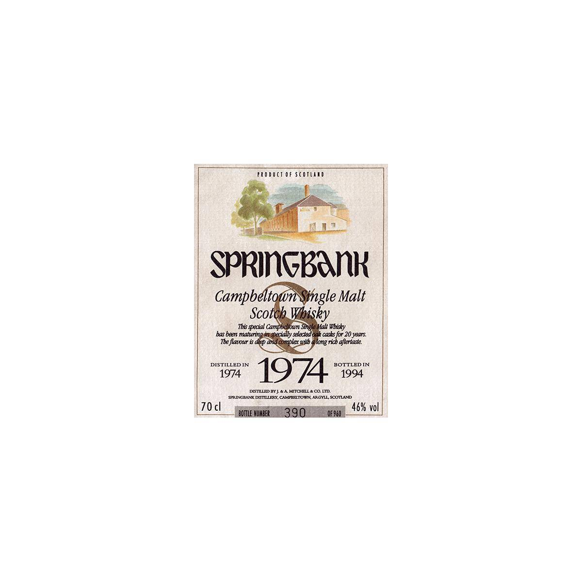Springbank 1974 20 Years Single Malt Whisky 2