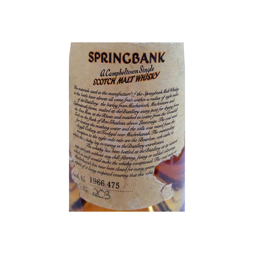 Springbank 1966 30 Years Single Malt Whisky 2