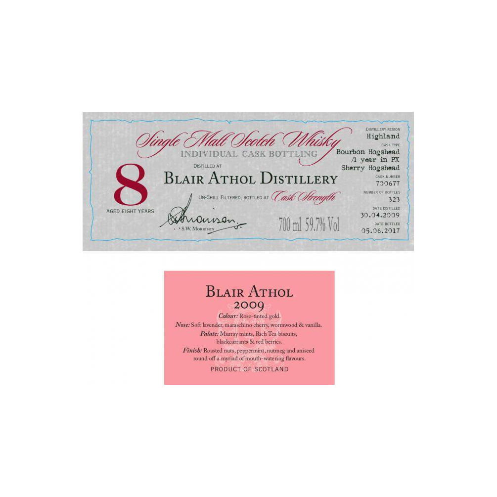 Blair Athol Individual Cask Bottling 2009 8 Years Single Malt Whisky 3