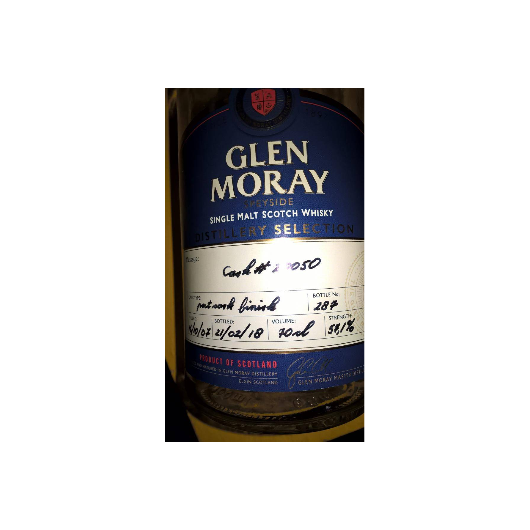 Glen Moray 2007 Single Malt Whisky 2