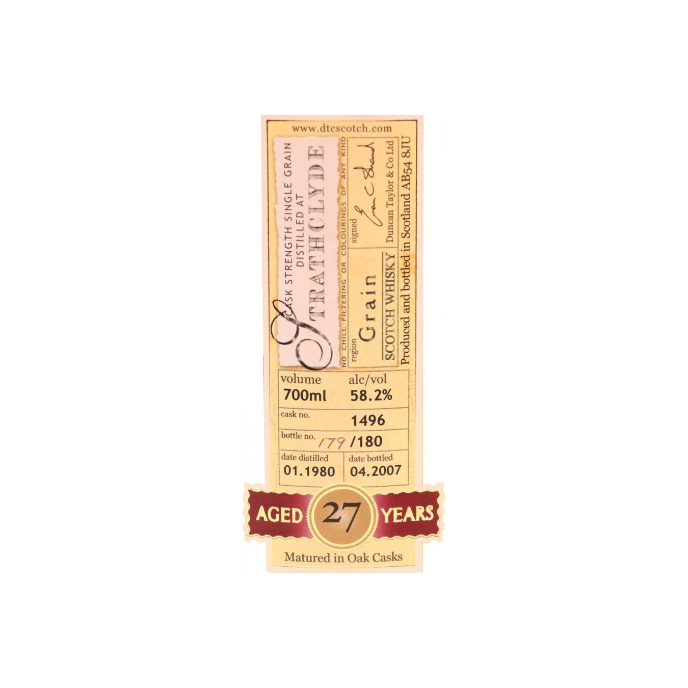 Strathclyde Rare Auld 1980 27 Years Single Grain Whisky 3