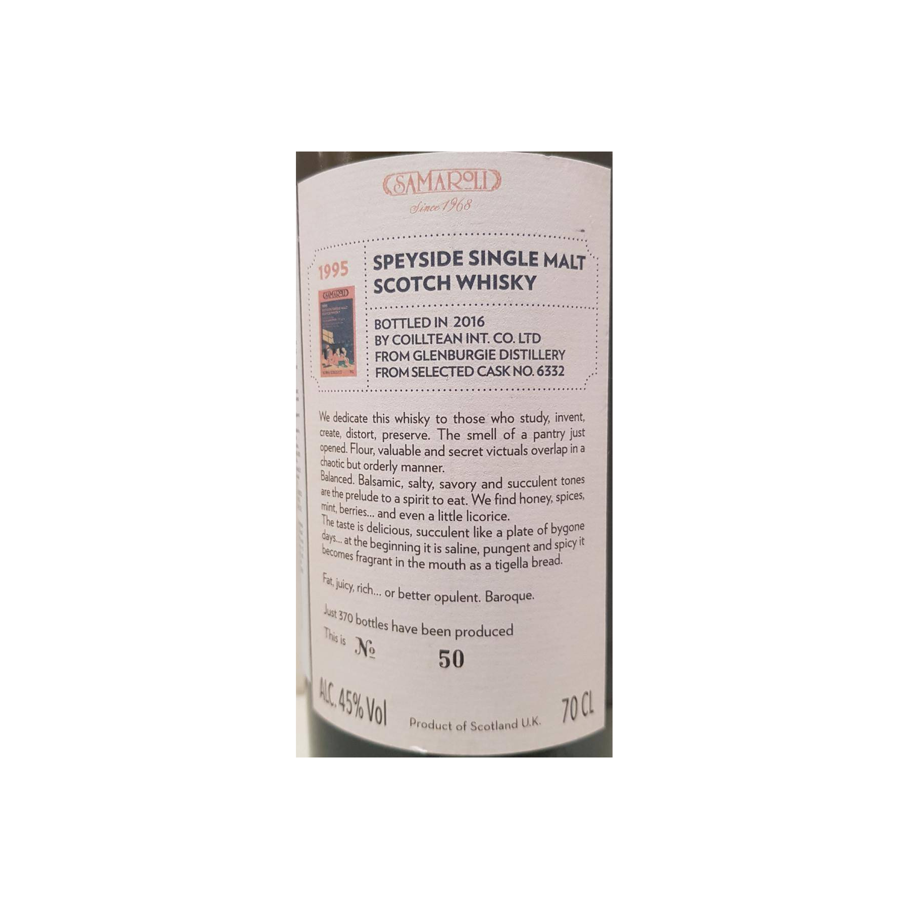 Glenburgie 1995 21 Years Single Malt Whisky 2