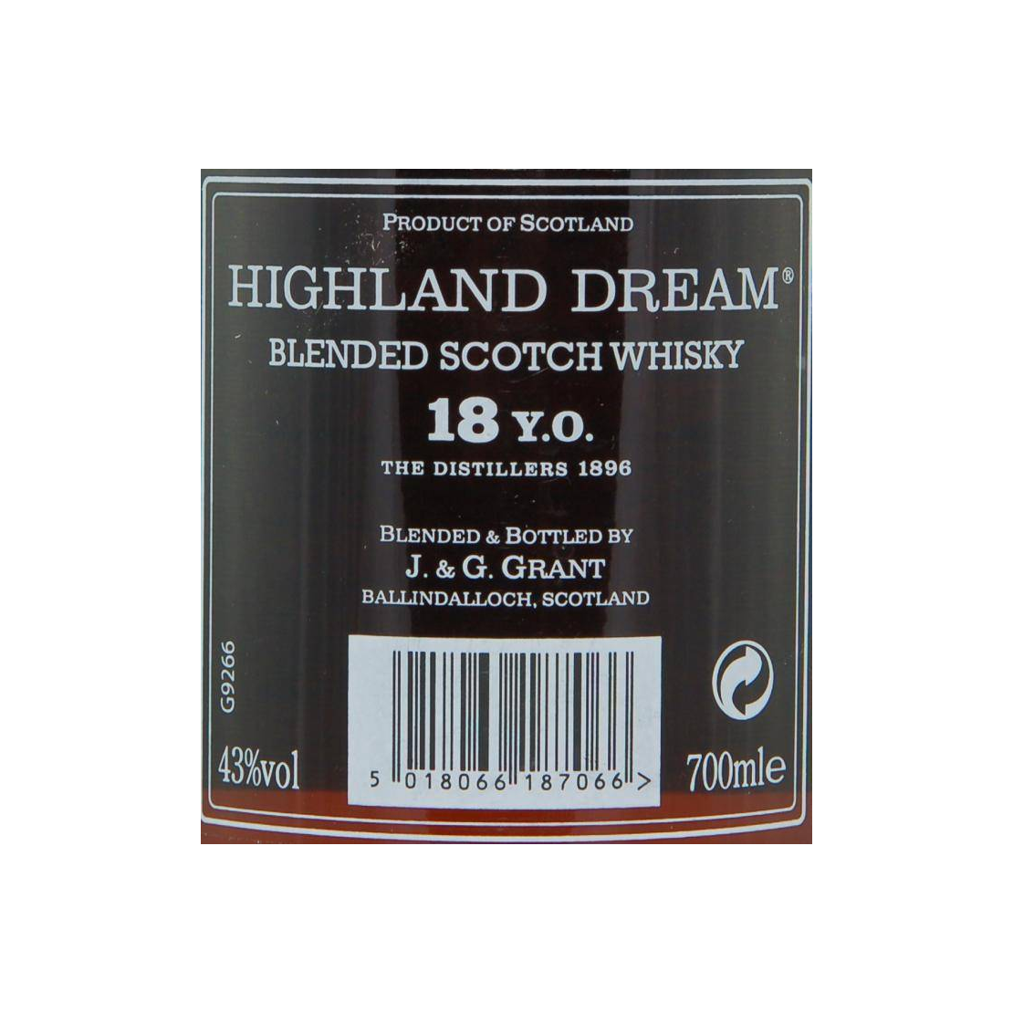 Highland Dream 18 Years Blended Malt Whisky 3