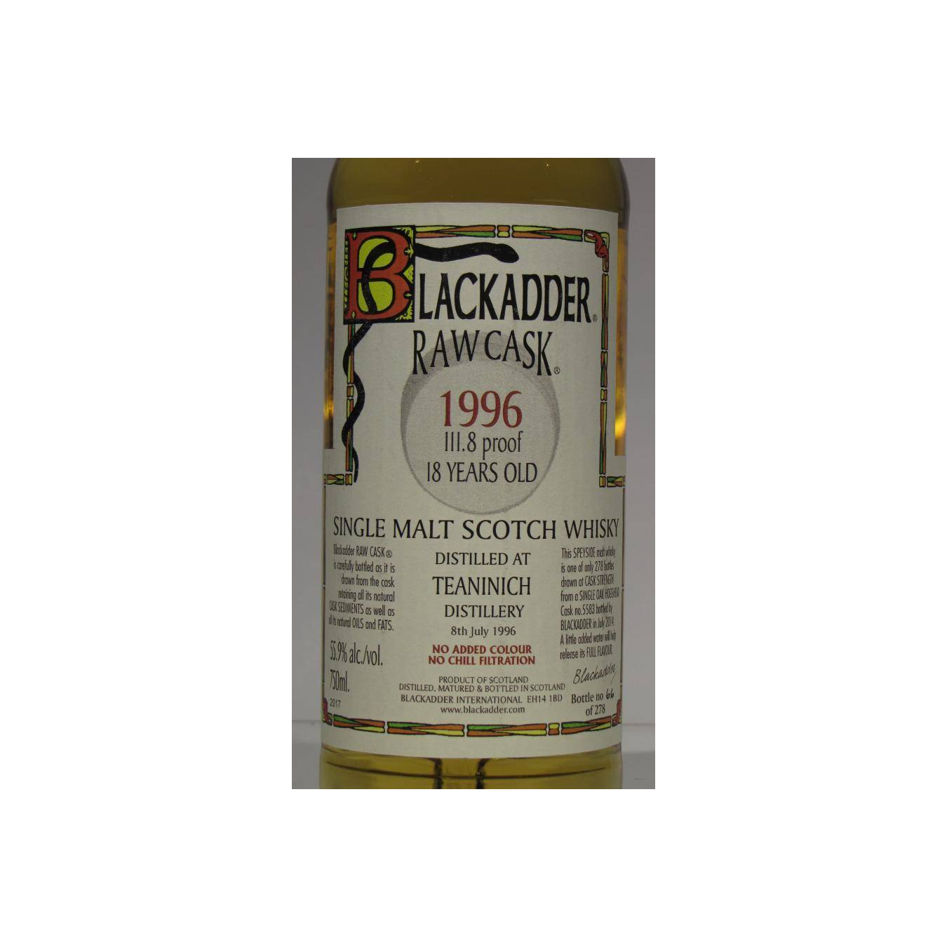 Teaninich Raw Cask 1996 18 Years Single Malt Whisky 3