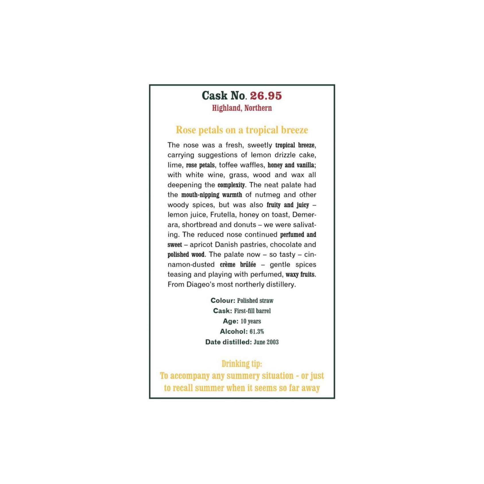 The Scotch Malt Whisky Society 2003 10 Years Single Malt Whisky