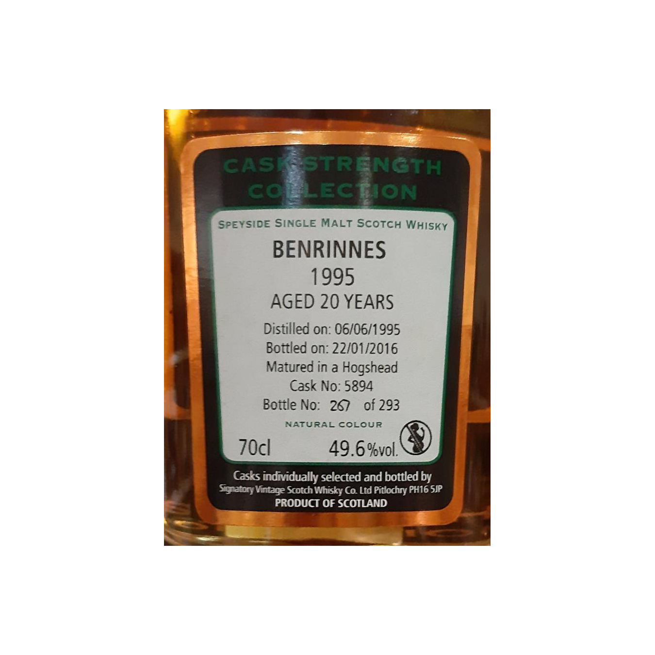 Benrinnes Cask Strength Collection 1995 20 Years Single Malt Whisky 2