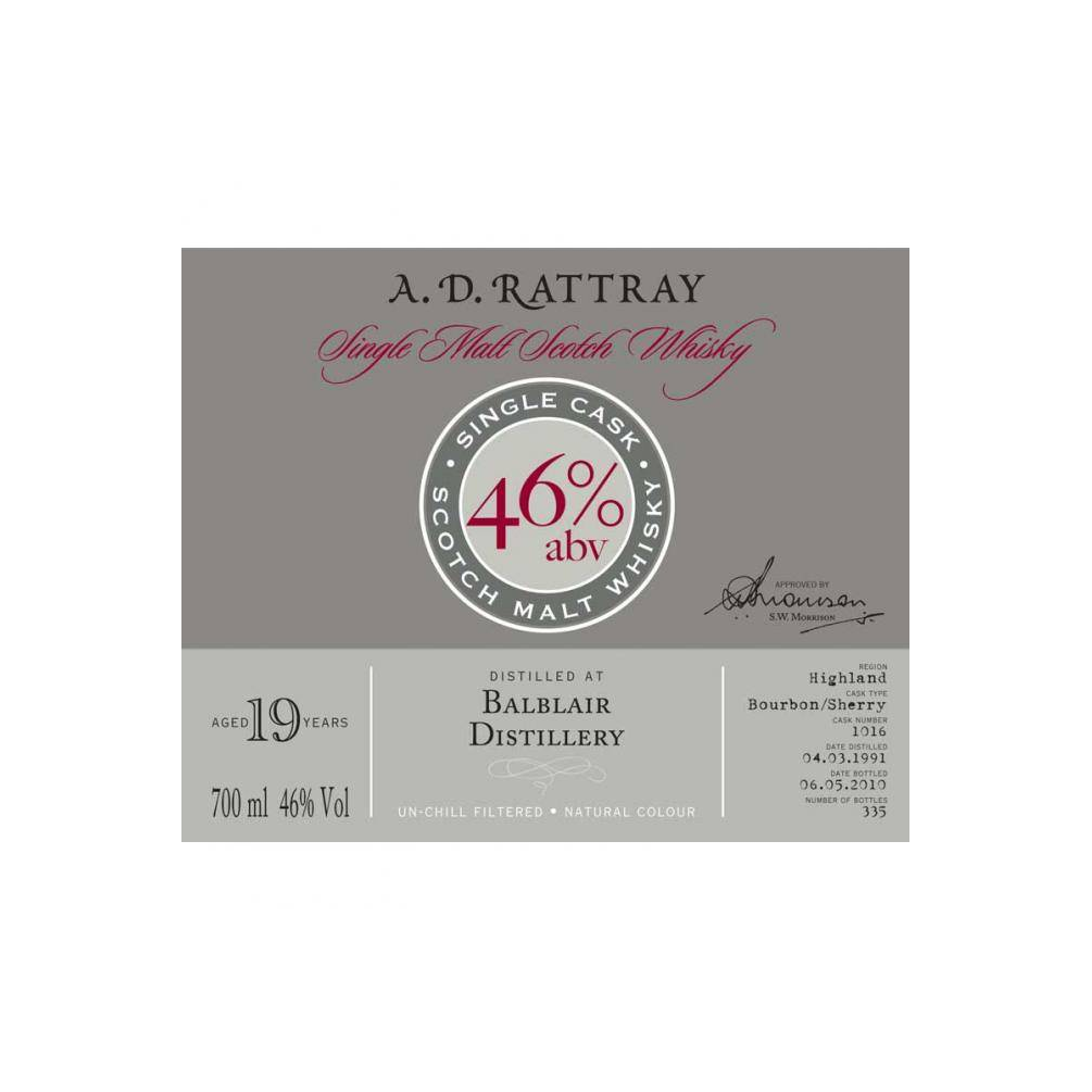 Balblair Single Cask 1991 19 Years Single Malt Whisky 2