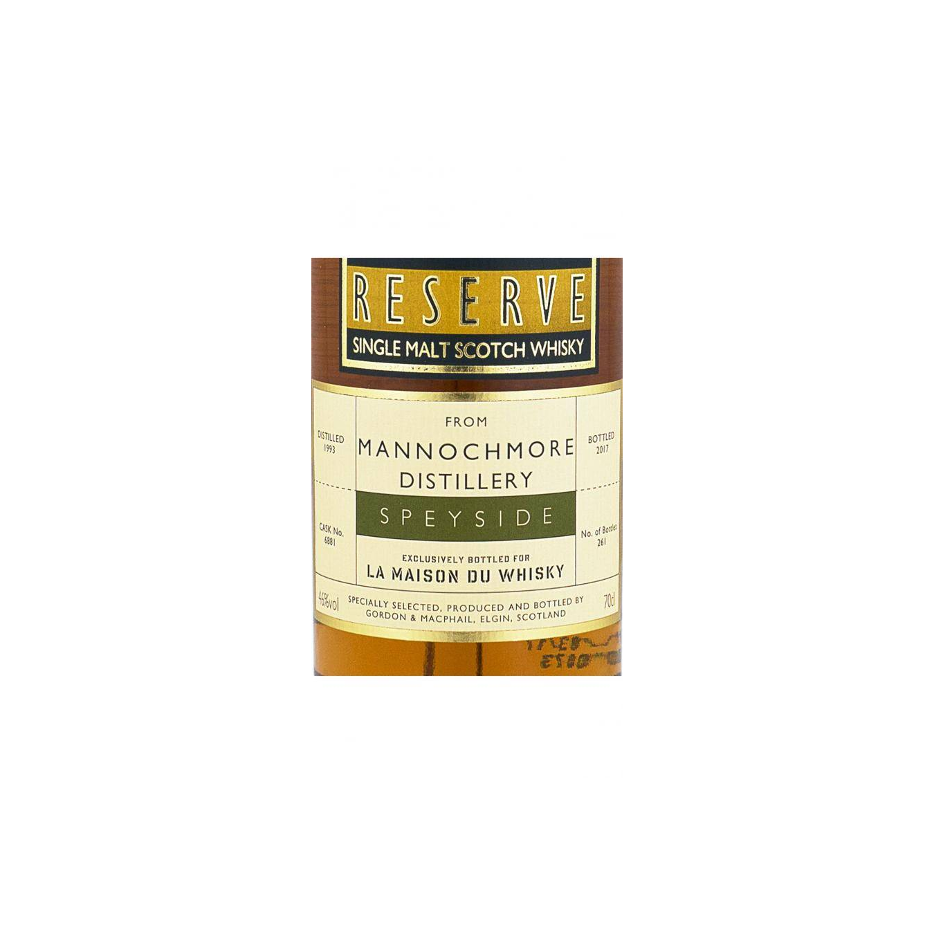 Mannochmore Reserve 1993 23 Years Single Malt Whisky 3