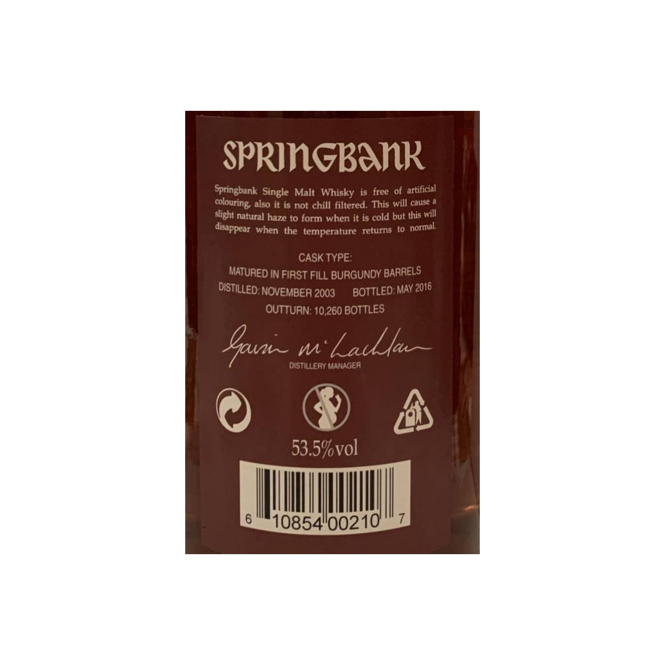 Springbank 2003 12 Years Single Malt Whisky 3