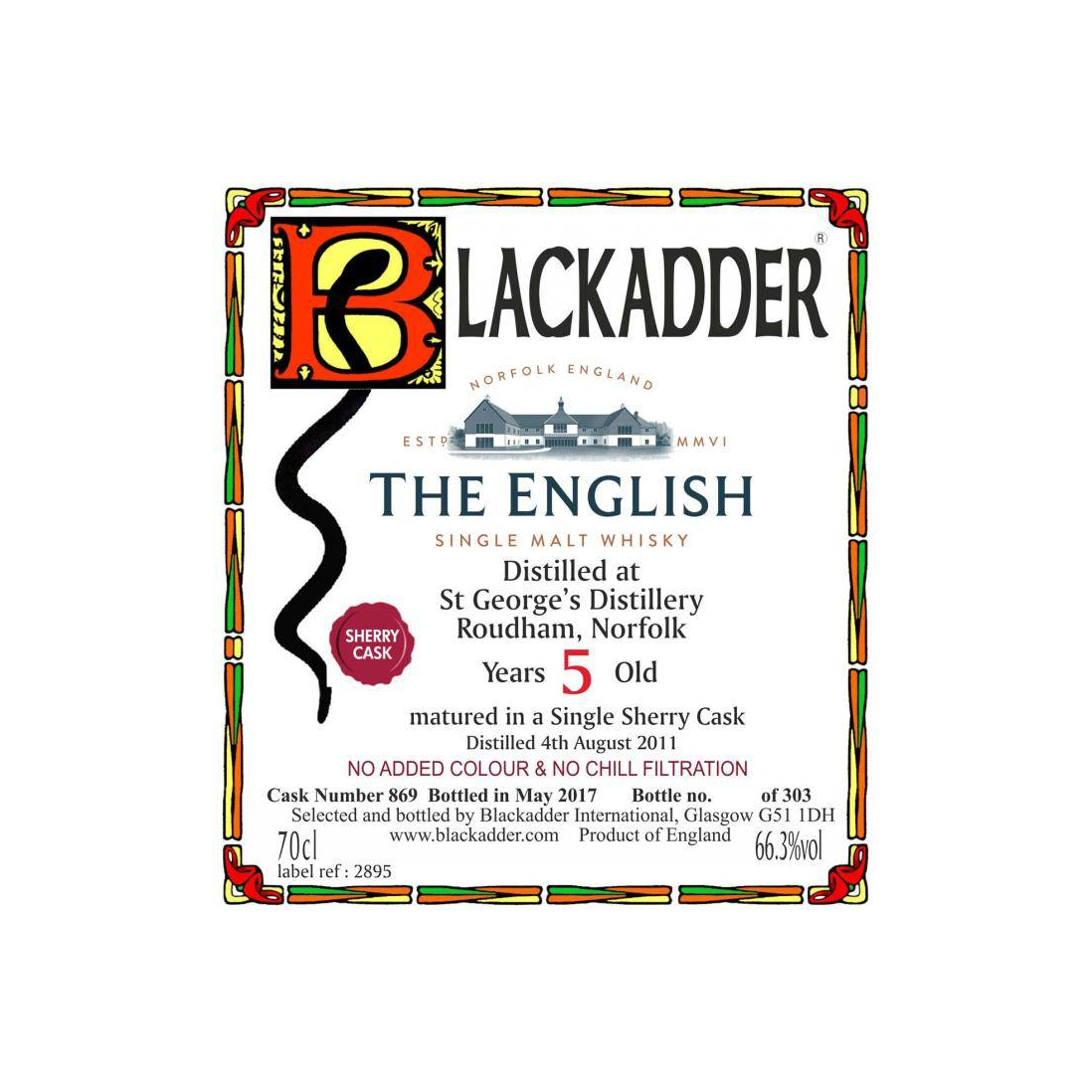 Blackadder Raw Cask 2011 5 Years Single Malt Whisky