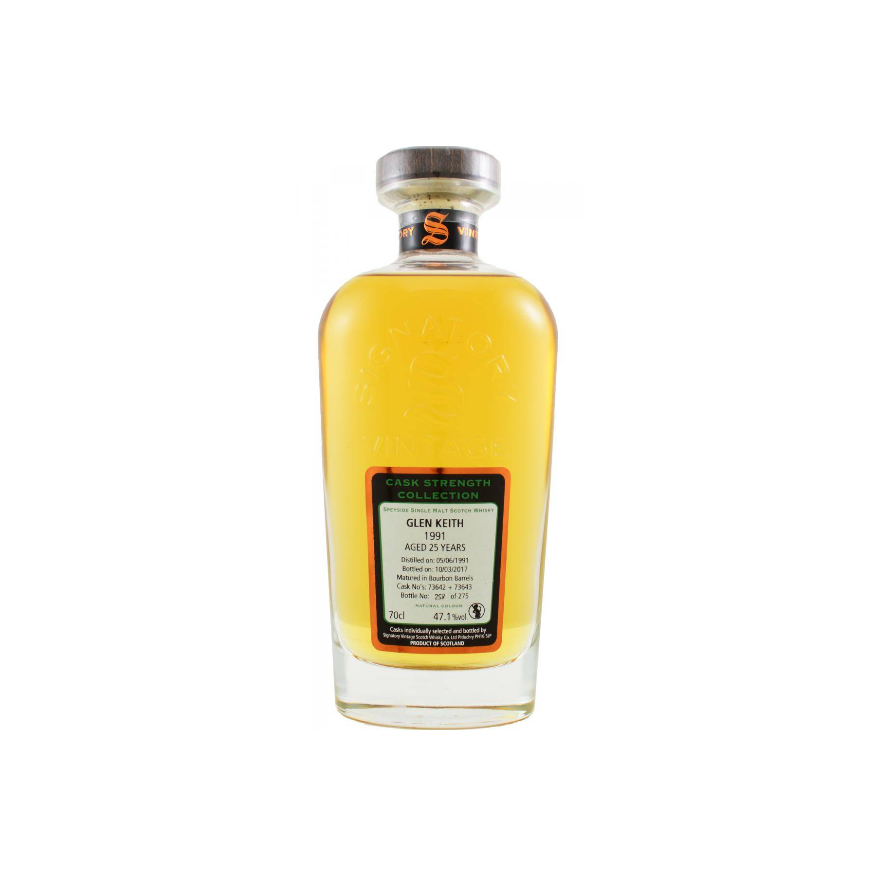 Glen Keith Cask Strength Collection 1991 25 Years Single Malt Whisky
