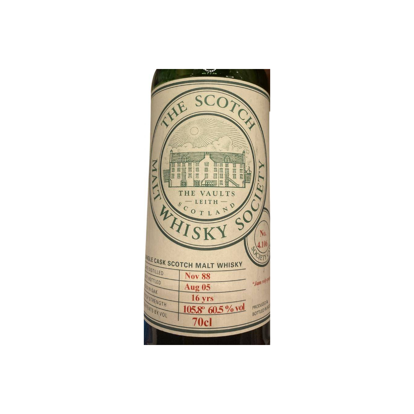 The Scotch Malt Whisky Society 1988 16 Years Single Malt Whisky