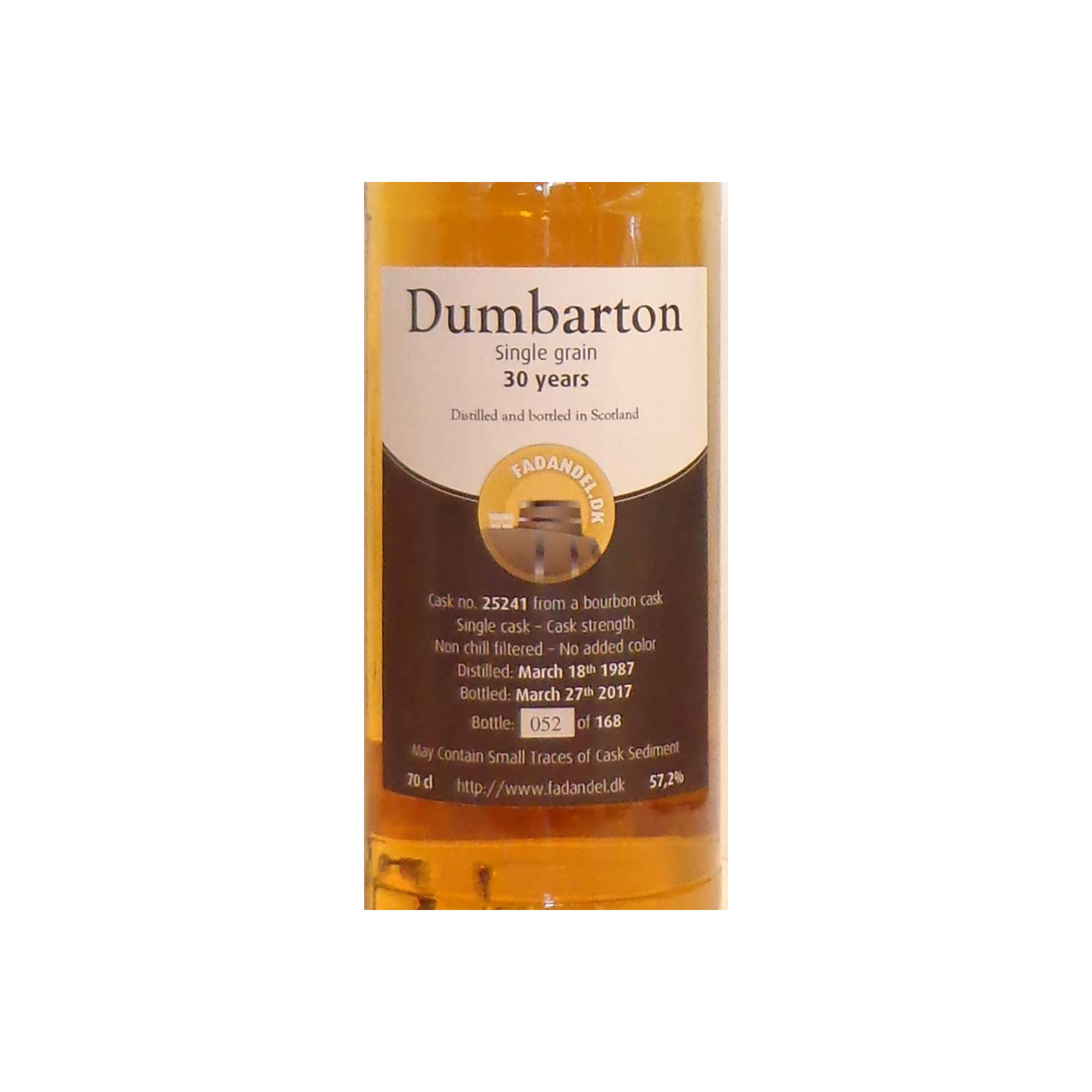 Dumbarton 1987 30 Years Single Grain Whisky