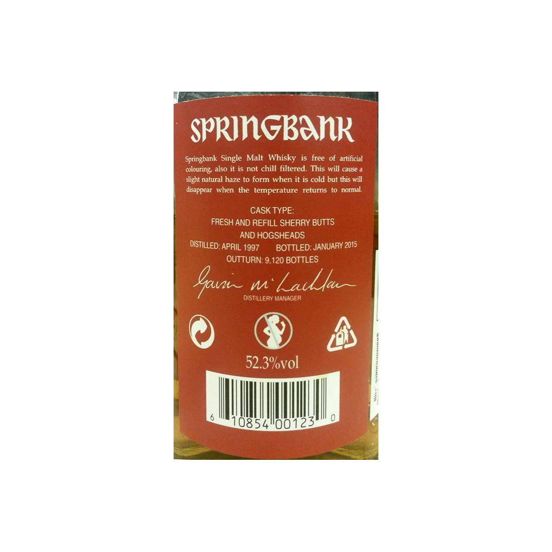 Springbank 1997 17 Years Single Malt Whisky 2