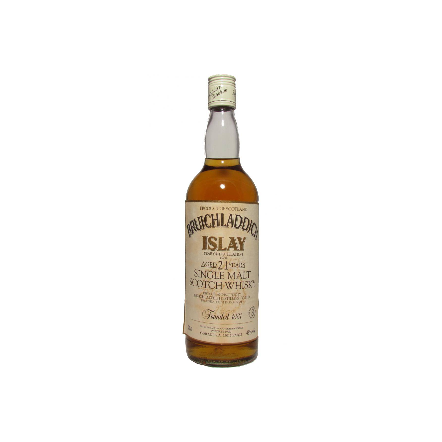 Bruichladdich 1968 21 Years Single Malt Whisky