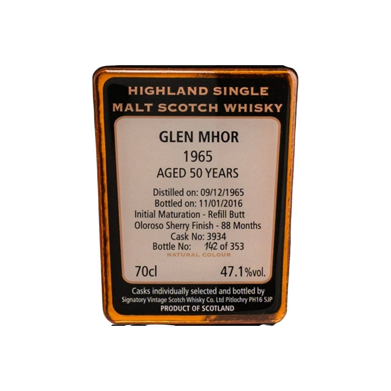 Glen Mhor 1965 50 Years Single Malt Whisky 3