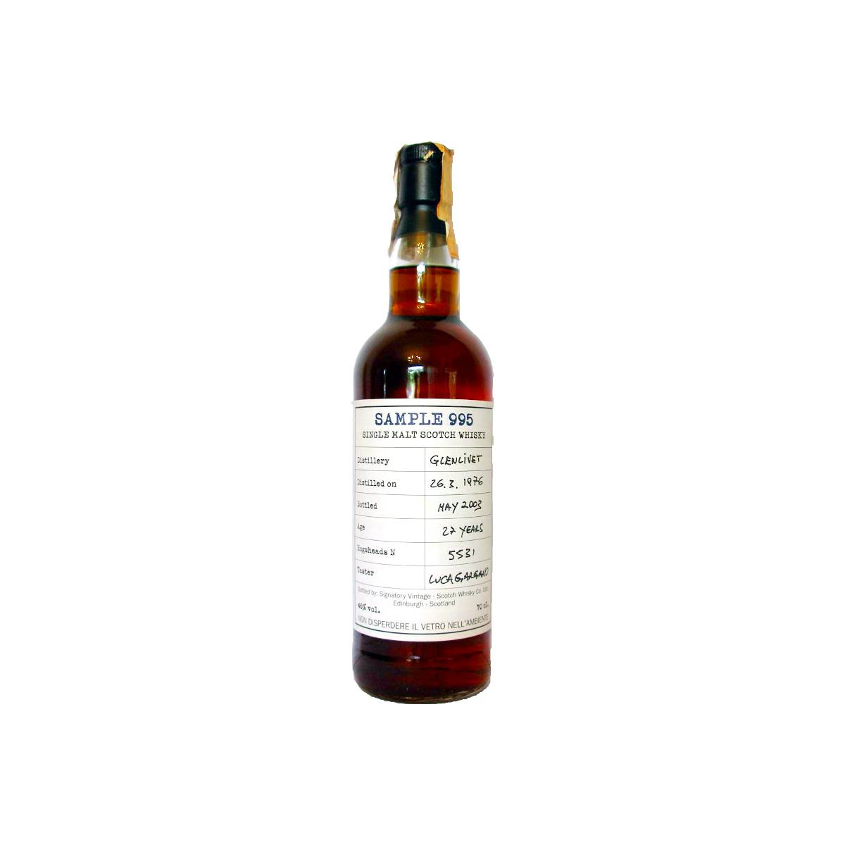 The Glenlivet 1976 27 Years Single Malt Whisky