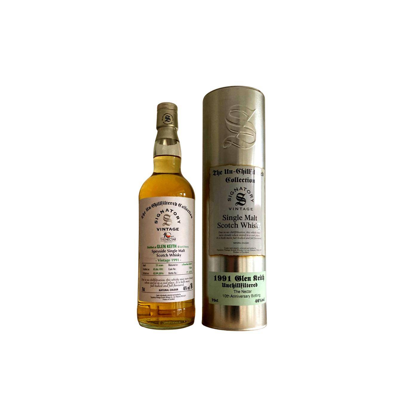 Glen Keith The Un-Chillfiltered Collection 1991 25 Years Single Malt Whisky 3