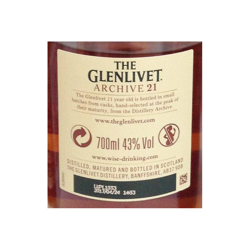 The Glenlivet 21 Years Single Malt Whisky 3