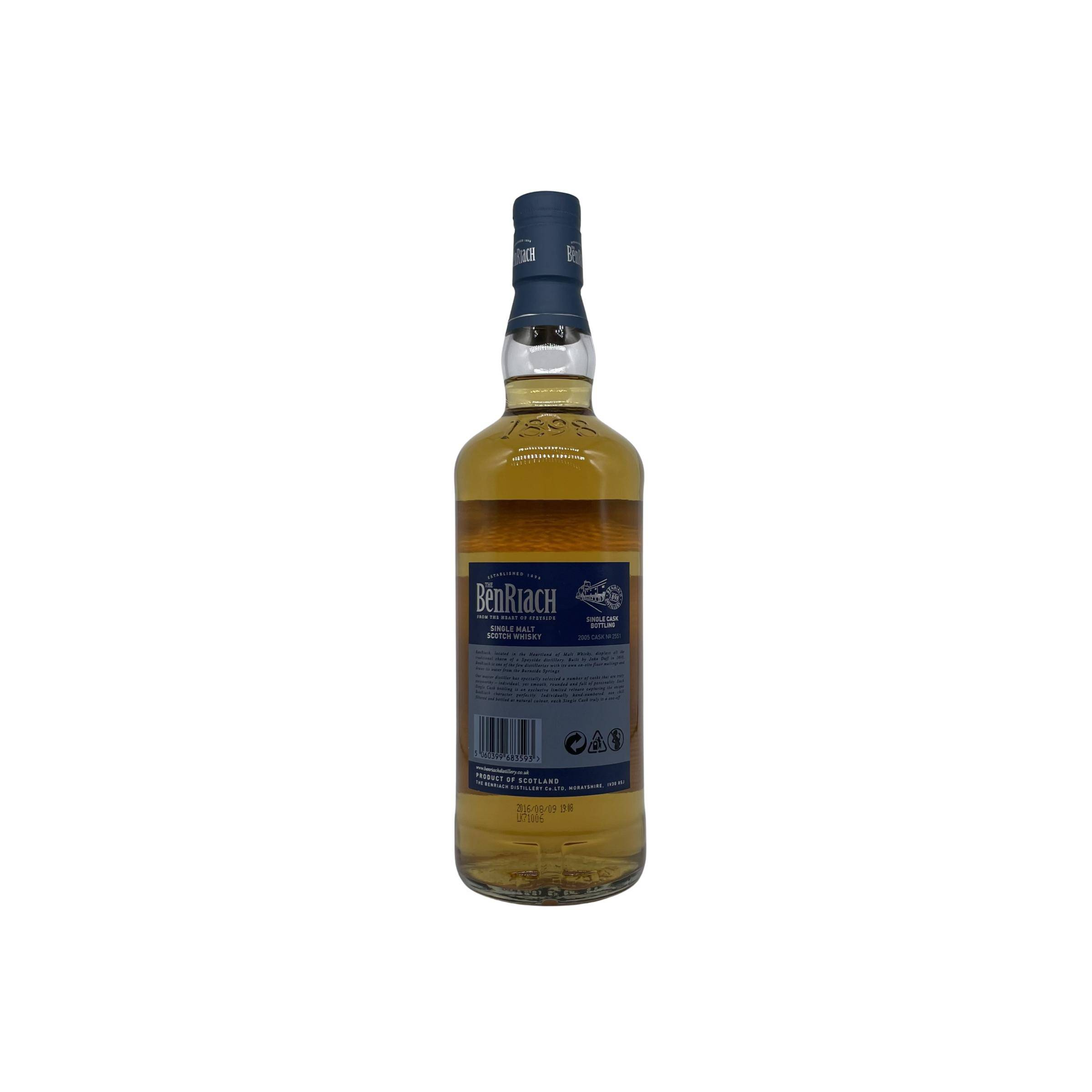 BenRiach Individual Cask Bottling 2005 11 Years Single Malt Whisky 2