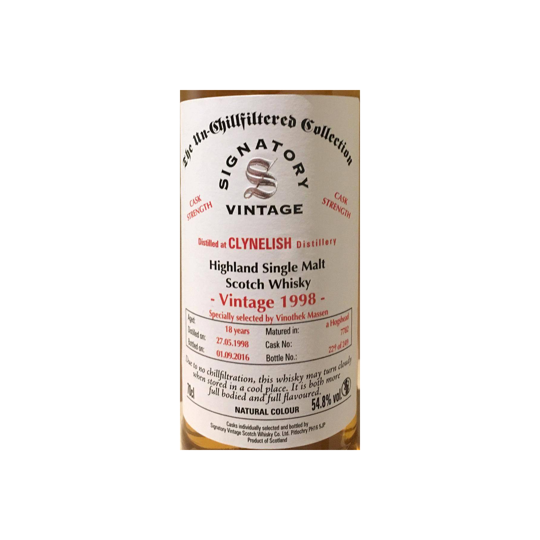 Clynelish 1998 18 Years Single Malt Whisky 2