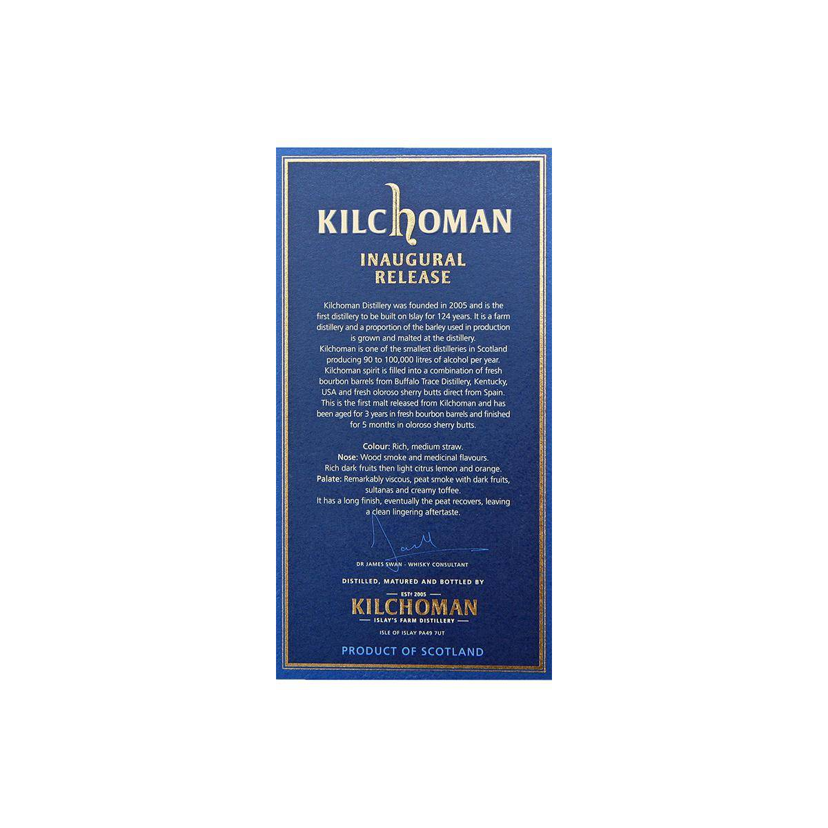 Kilchoman 3 Years Single Malt Whisky 3