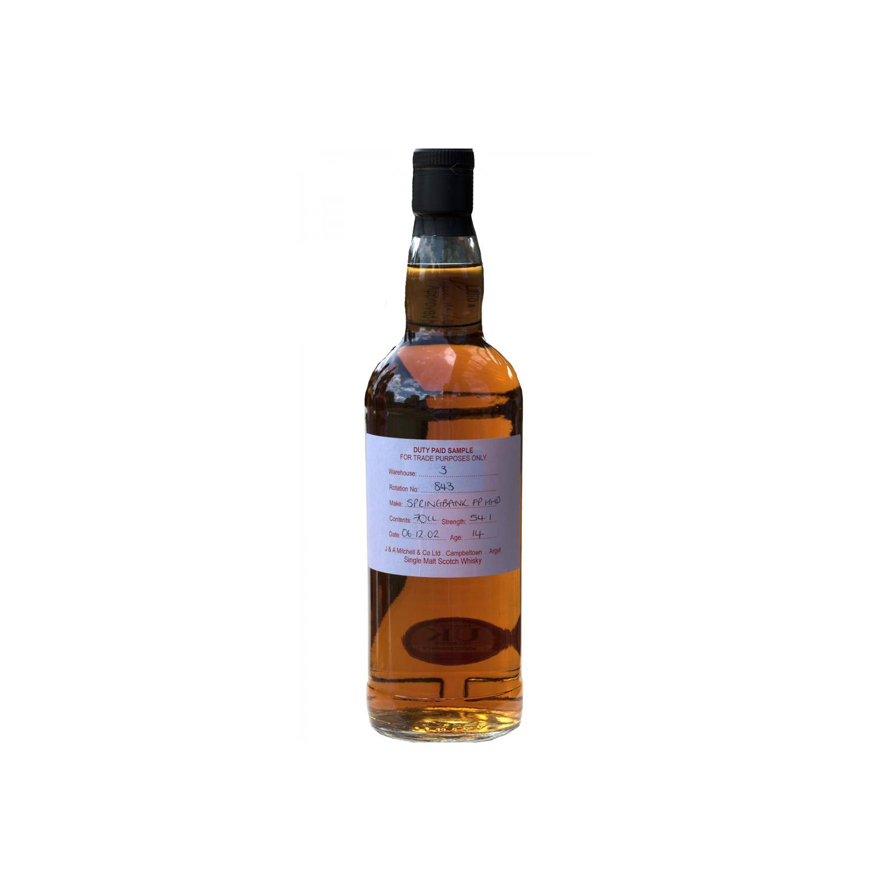 Springbank Duty Paid Sample - For Trade Purposes Only 2002 14 Years Single Malt Whisky