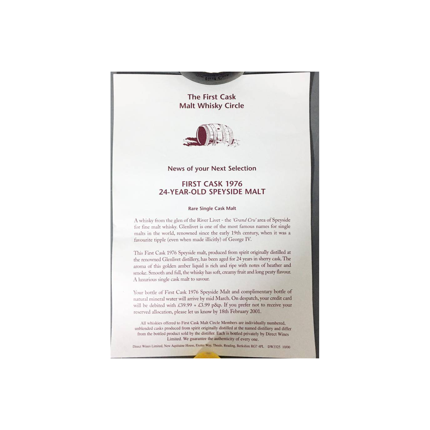 The Glenlivet 1976 24 Years Single Malt Whisky 2