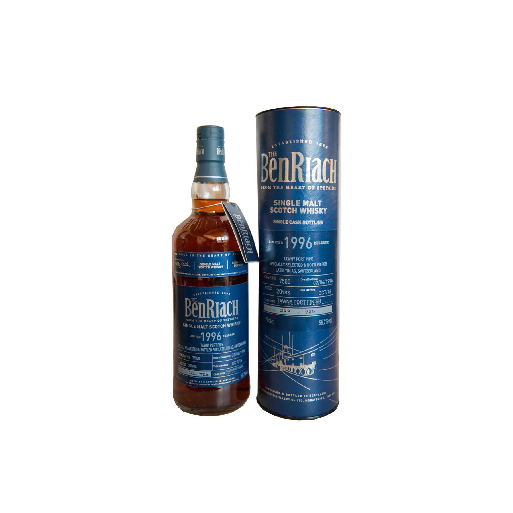 BenRiach Individual Cask Bottling 1996 20 Years Single Malt Whisky 3