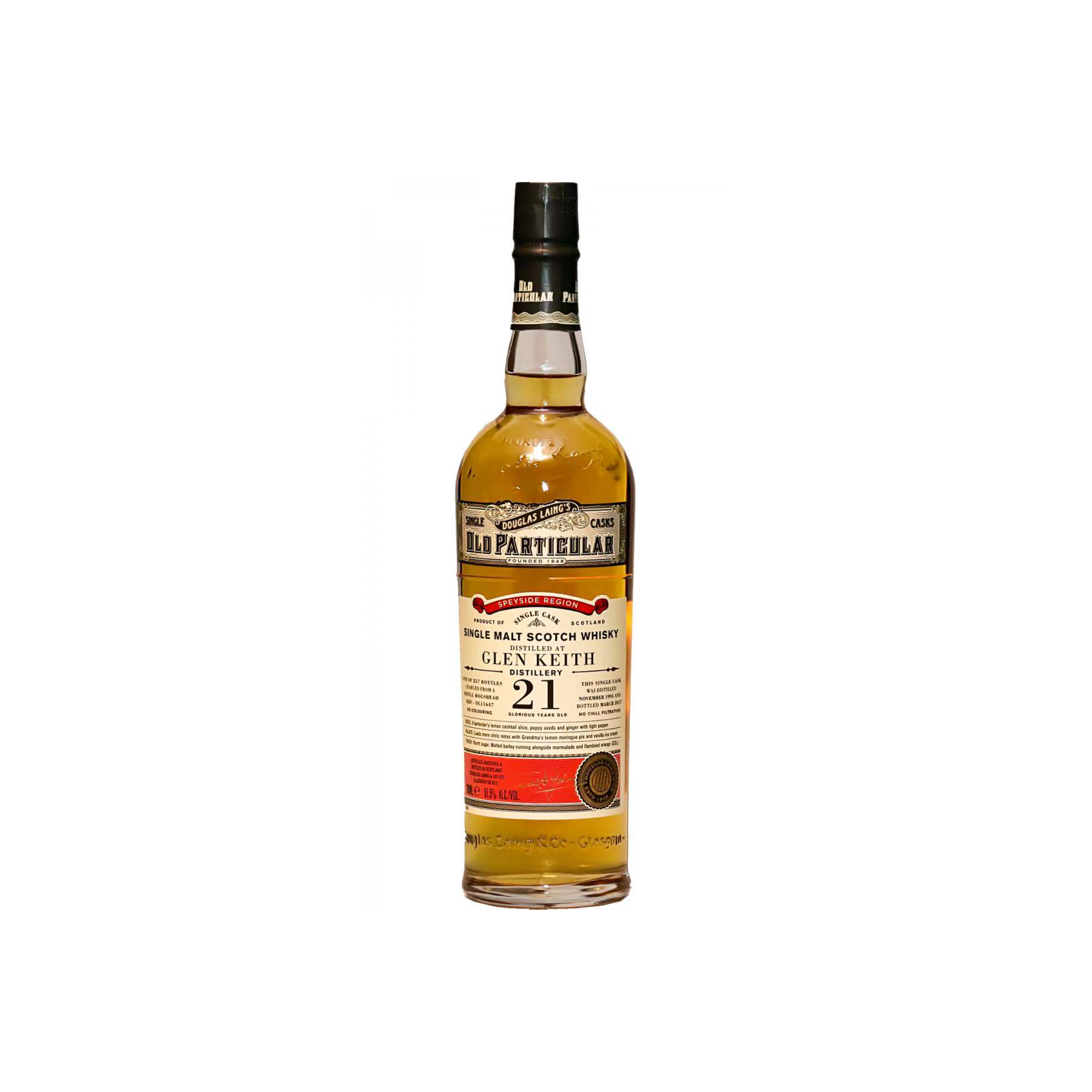 Glen Keith Old Particular 1995 21 Years Single Malt Whisky