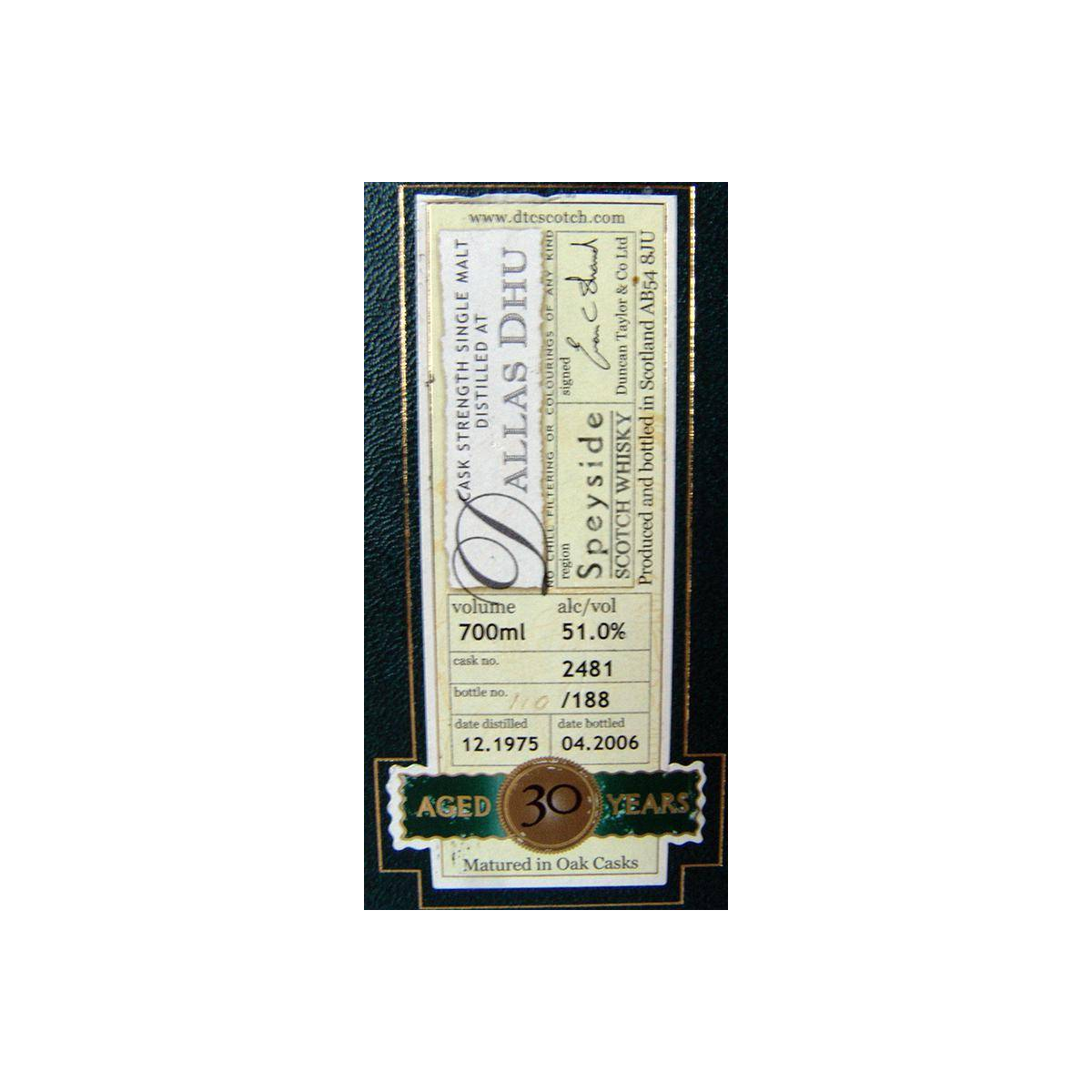Dallas Dhu Rare Auld 1975 30 Years Single Malt Whisky 2