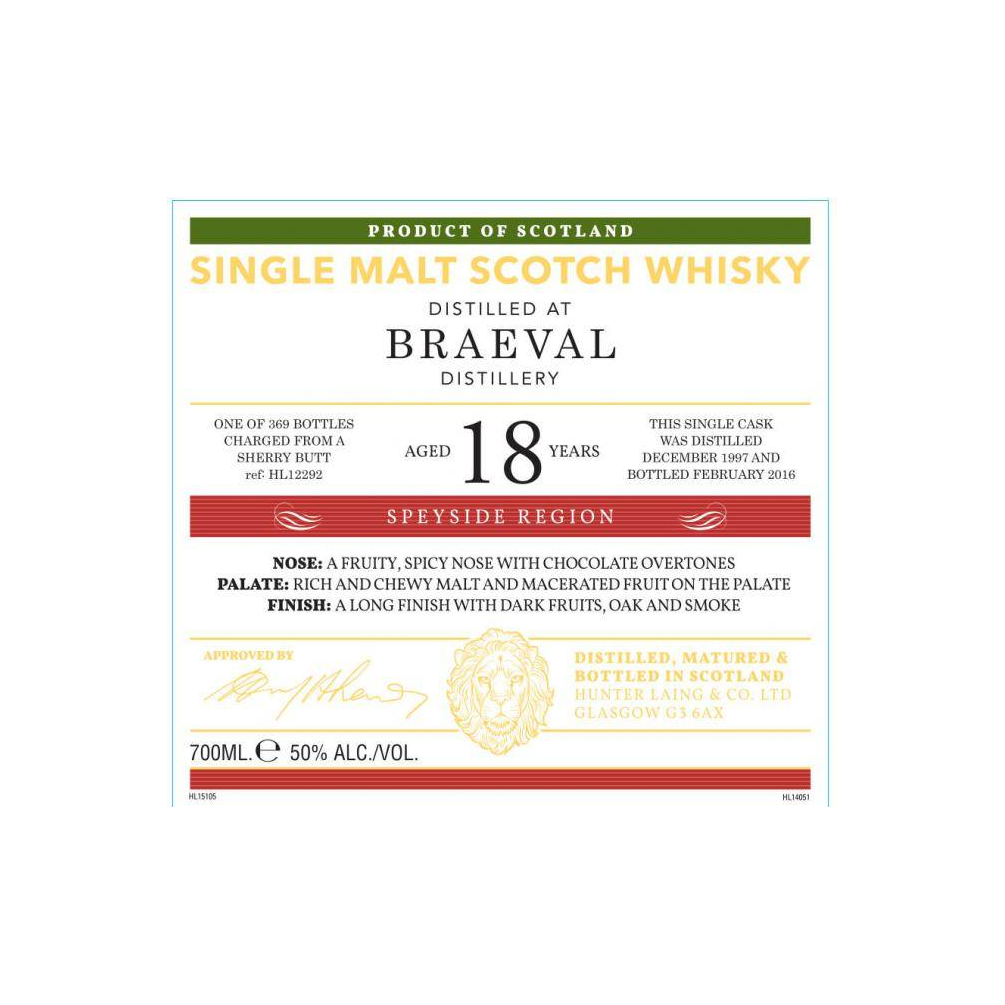 Braeval Old Malt Cask 1997 18 Years Single Malt Whisky