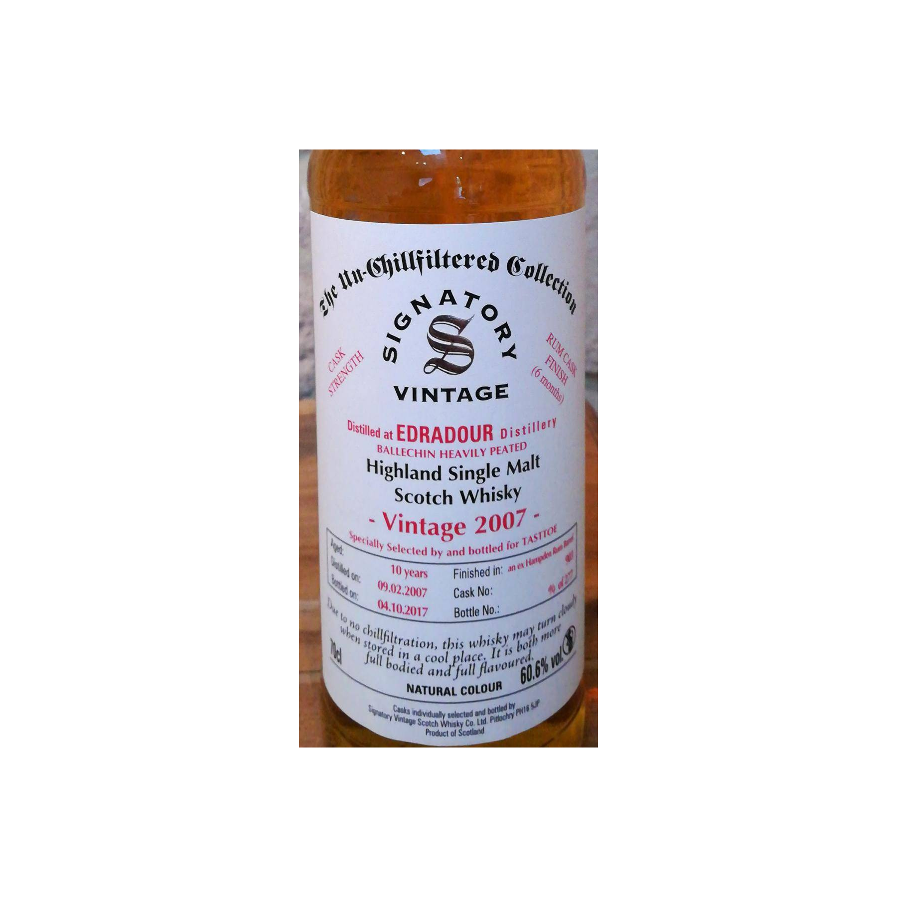 Edradour The Un-Chillfiltered Collection 2007 10 Years Single Malt Whisky
