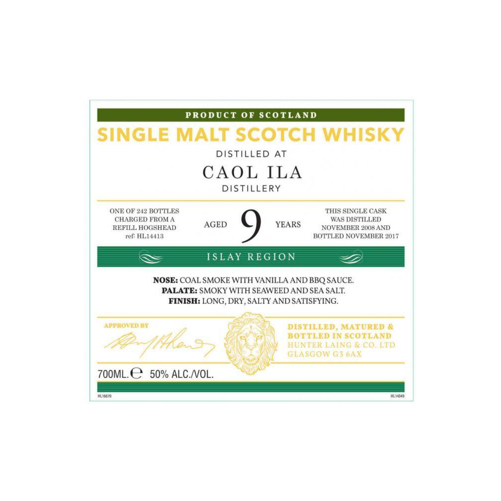 Caol Ila Old Malt Cask 2008 9 Years Single Malt Whisky 3