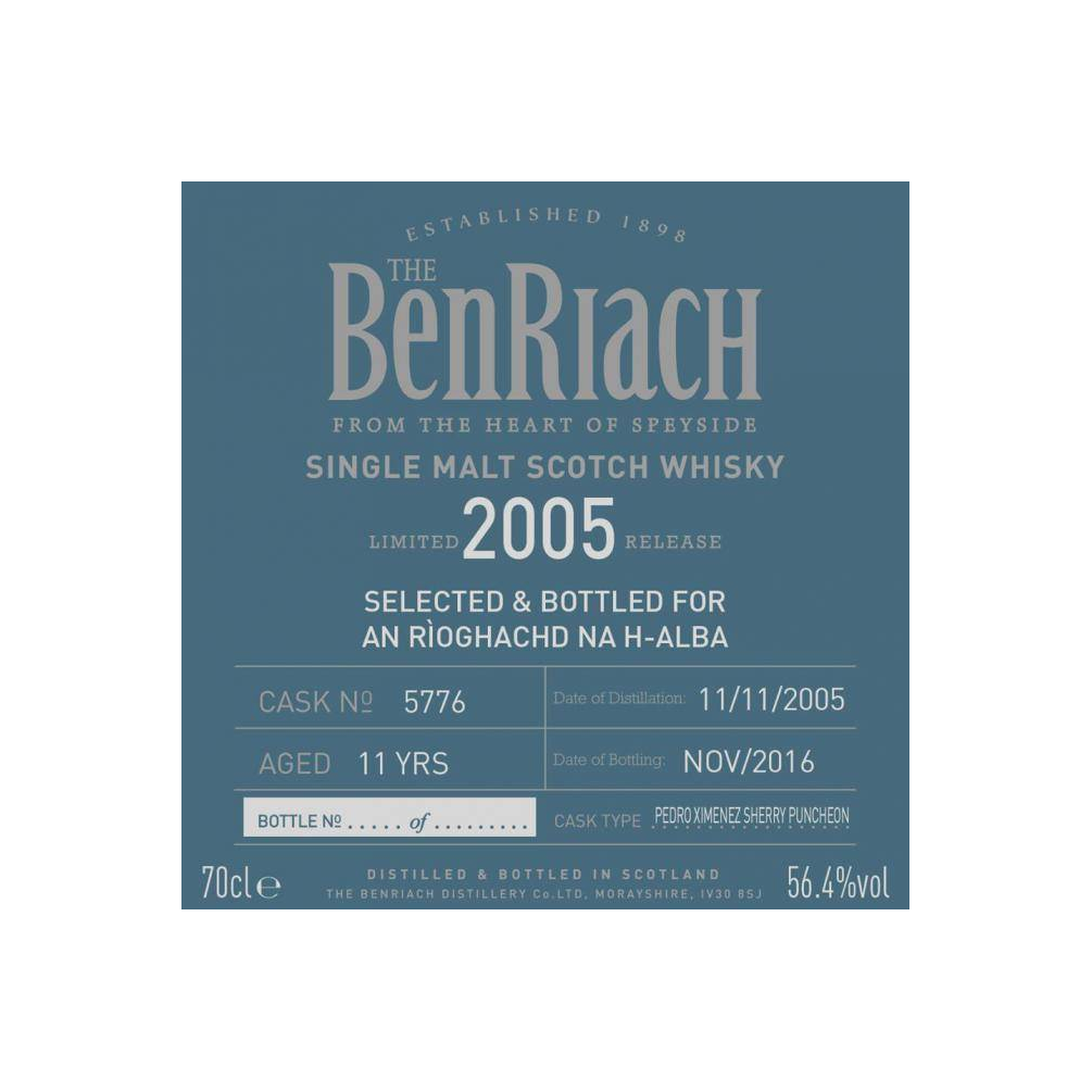 BenRiach 2005 11 Years Single Malt Whisky 3