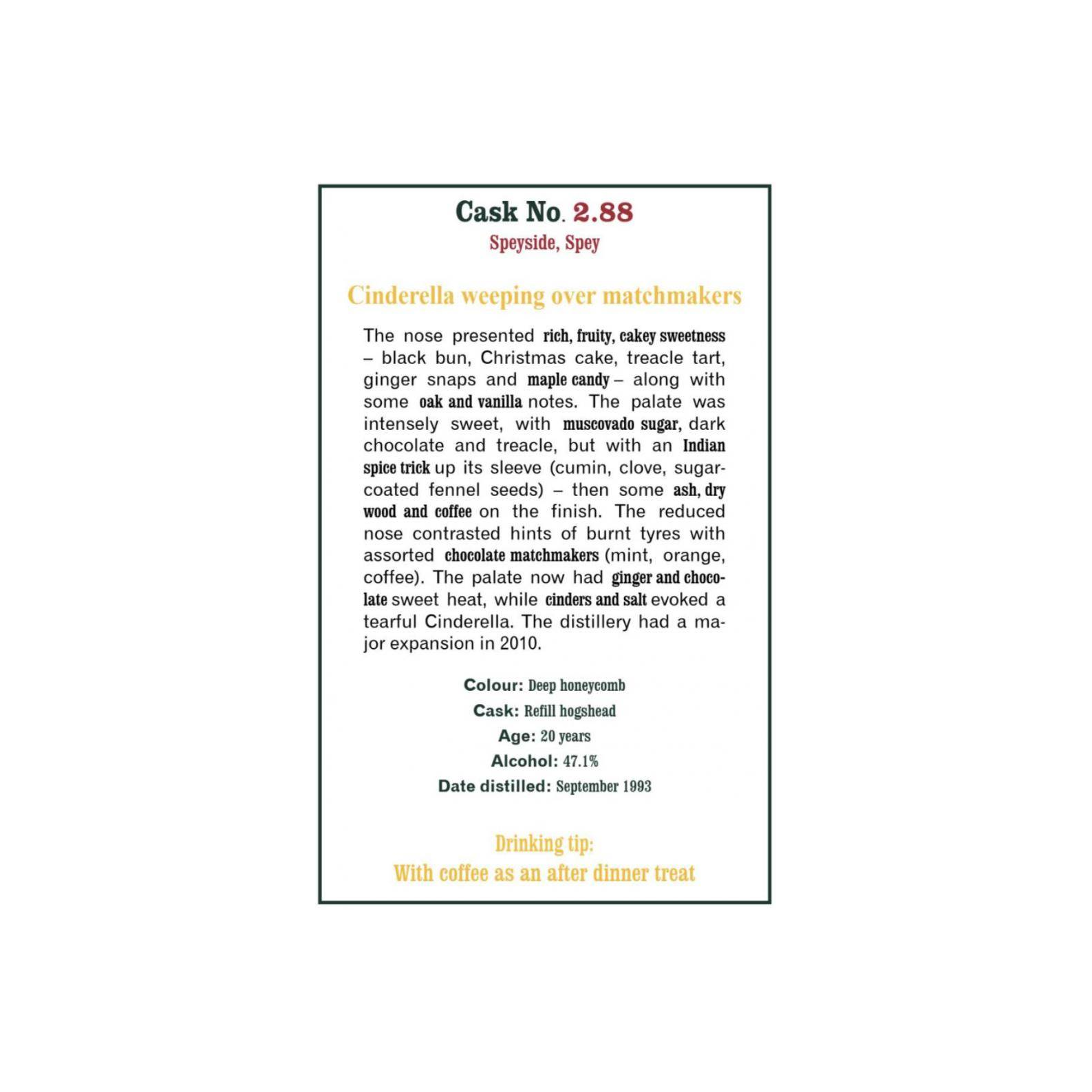 The Scotch Malt Whisky Society 1993 20 Years Single Malt Whisky