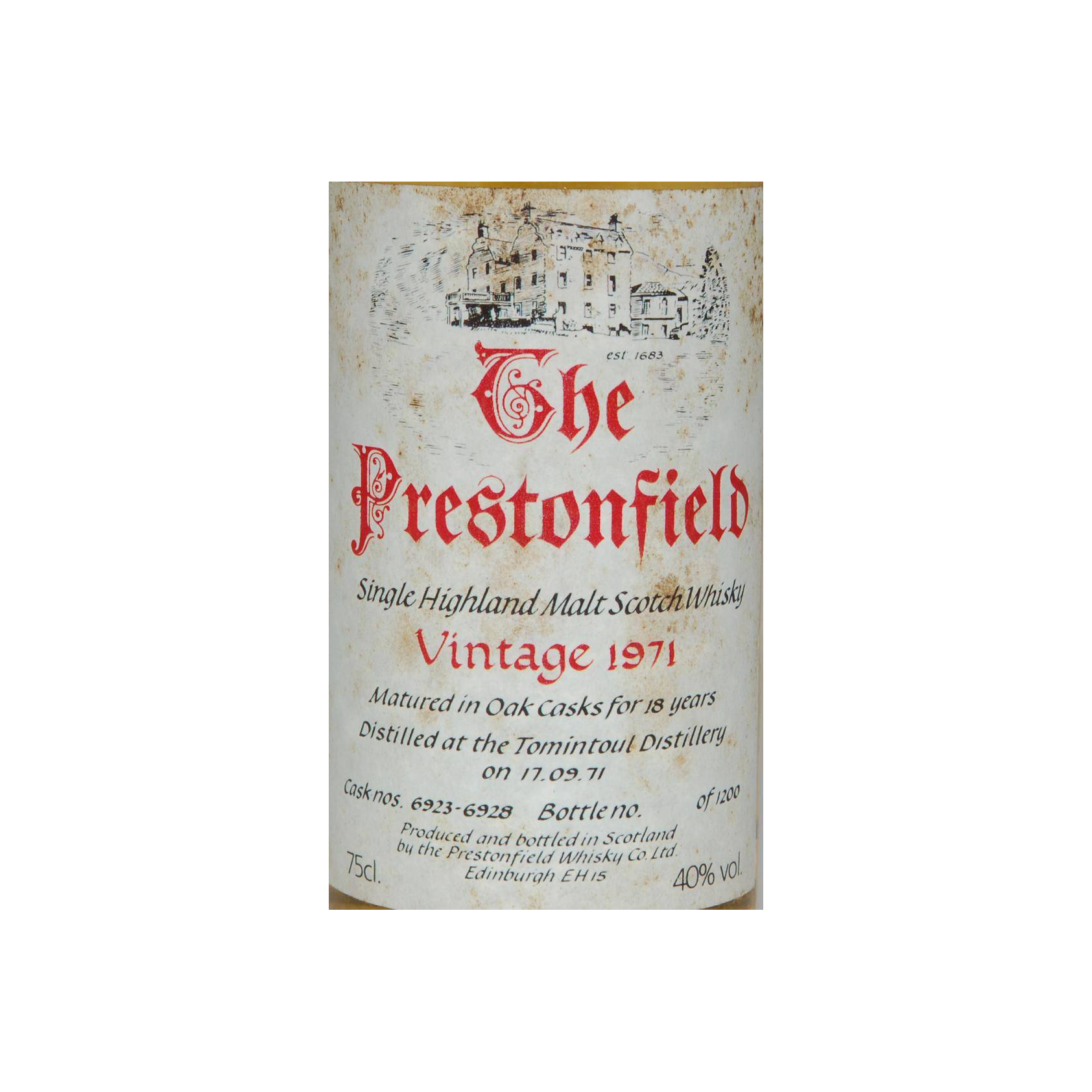 Tomintoul 1971 18 Years Single Malt Whisky 2