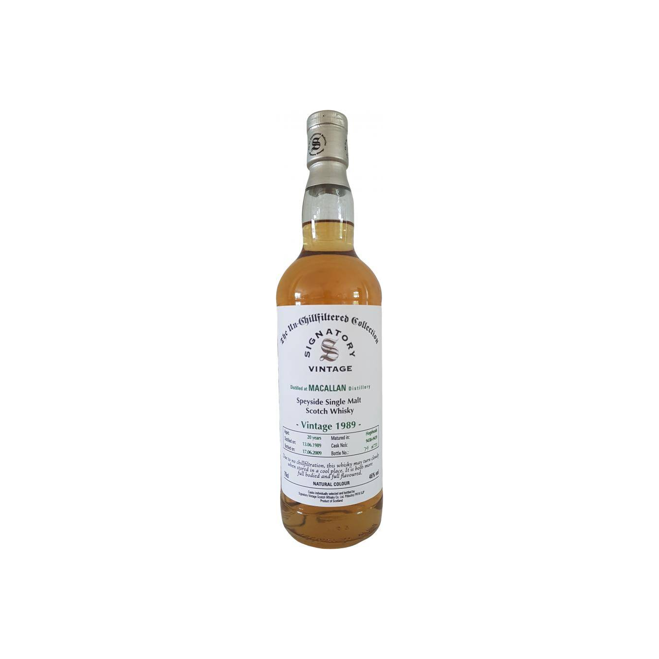 The Macallan The Un-Chillfiltered Collection 1989 20 Years Single Malt Whisky