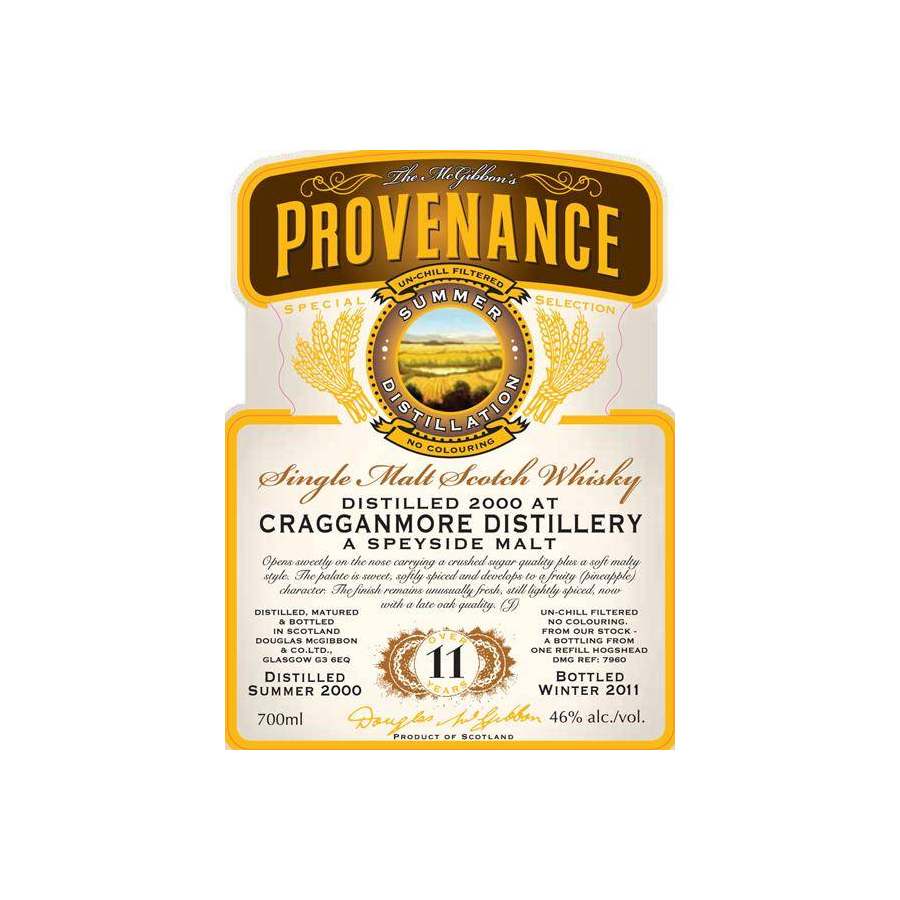 Cragganmore McGibbon's Provenance 2000 11 Years Single Malt Whisky