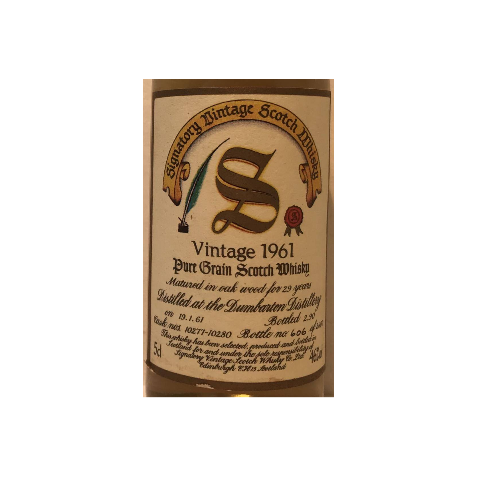Dumbarton 1961 29 Years Single Grain Whisky 3