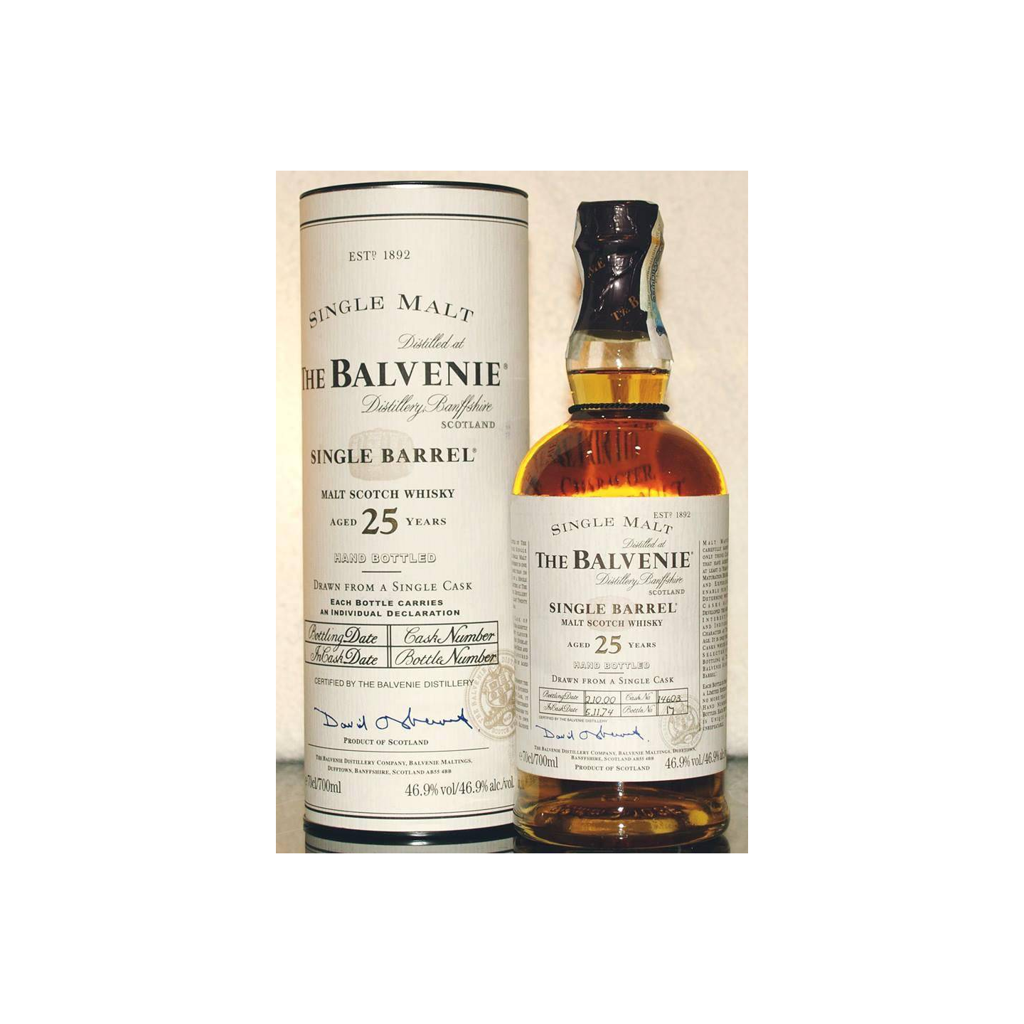 The Balvenie Single Cask 1974 25 Years Single Malt Whisky