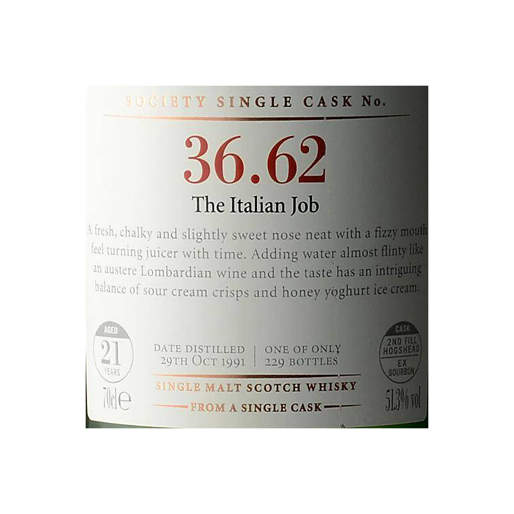The Scotch Malt Whisky Society 1991 21 Years Single Malt Whisky 2