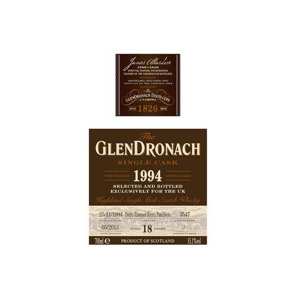 GlenDronach Single Cask 1994 18 Years Single Malt Whisky 2
