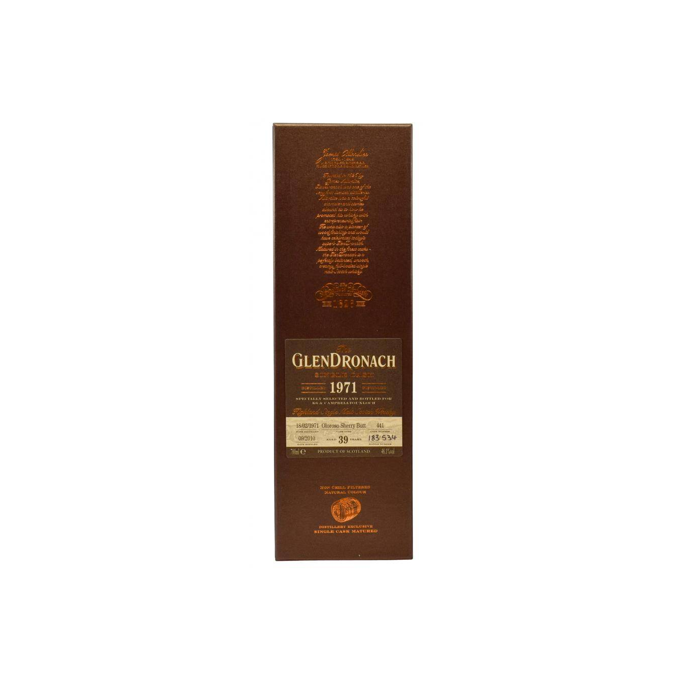 GlenDronach Single Cask 1971 39 Years Single Malt Whisky 2