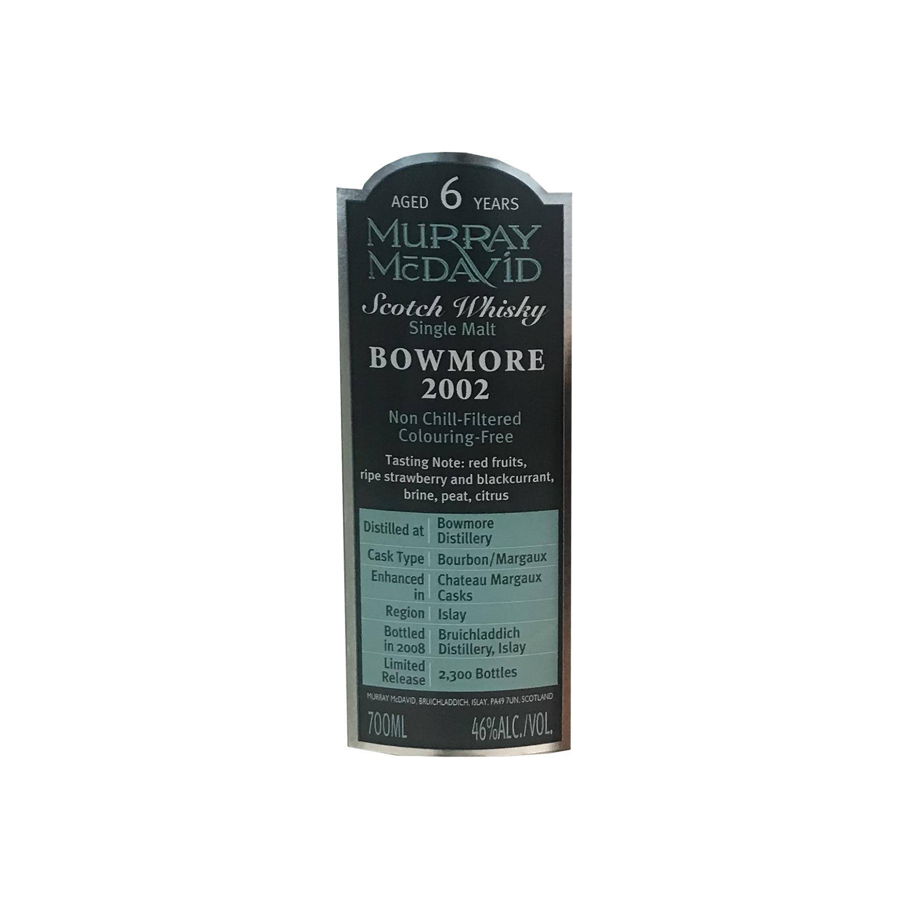 Bowmore 2002 6 Years Single Malt Whisky 3