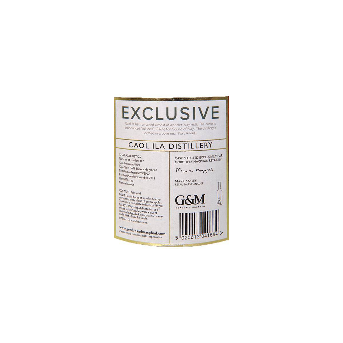 Caol Ila 2002 10 Years Single Malt Whisky 3