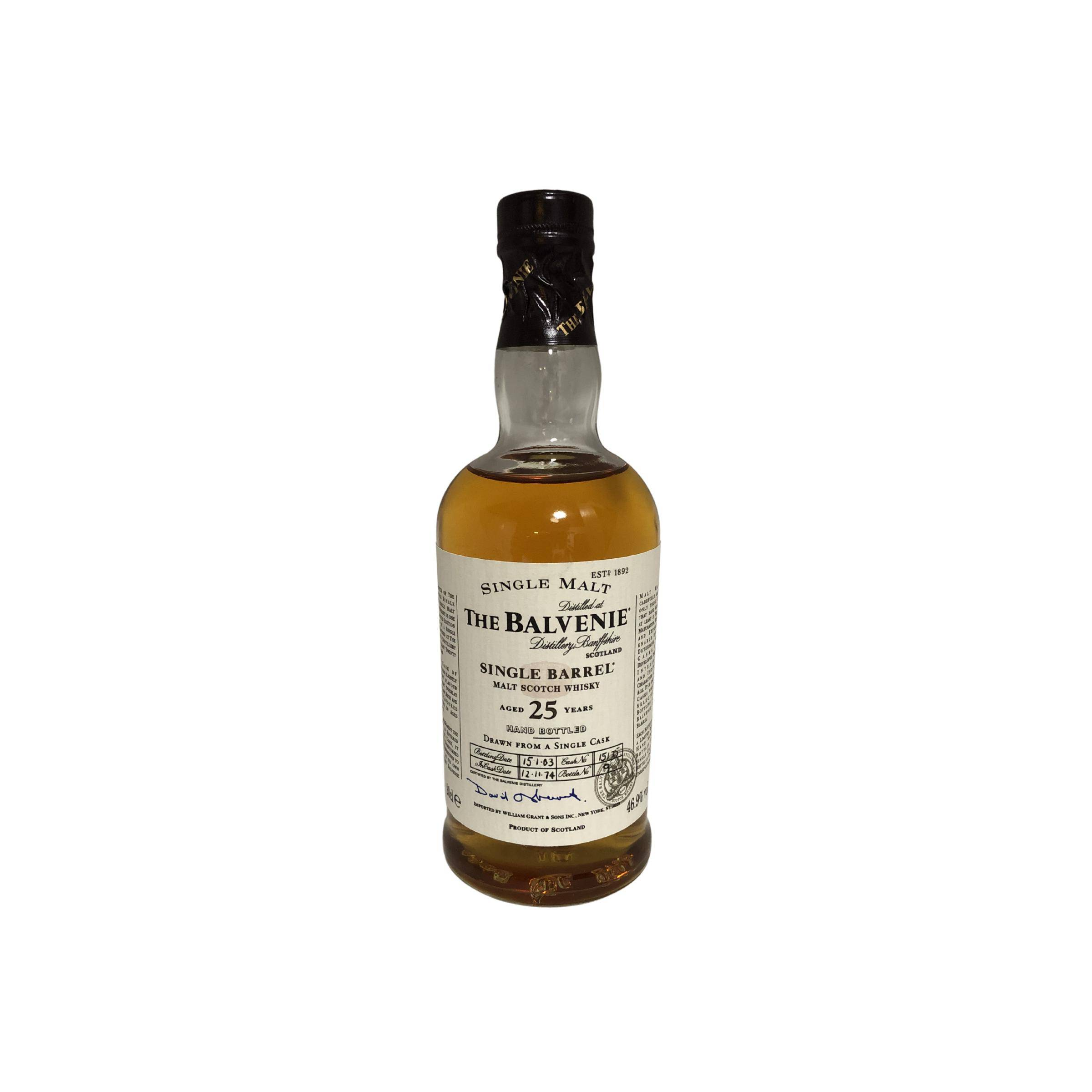 The Balvenie Single Cask 1974 25 Years Single Malt Whisky