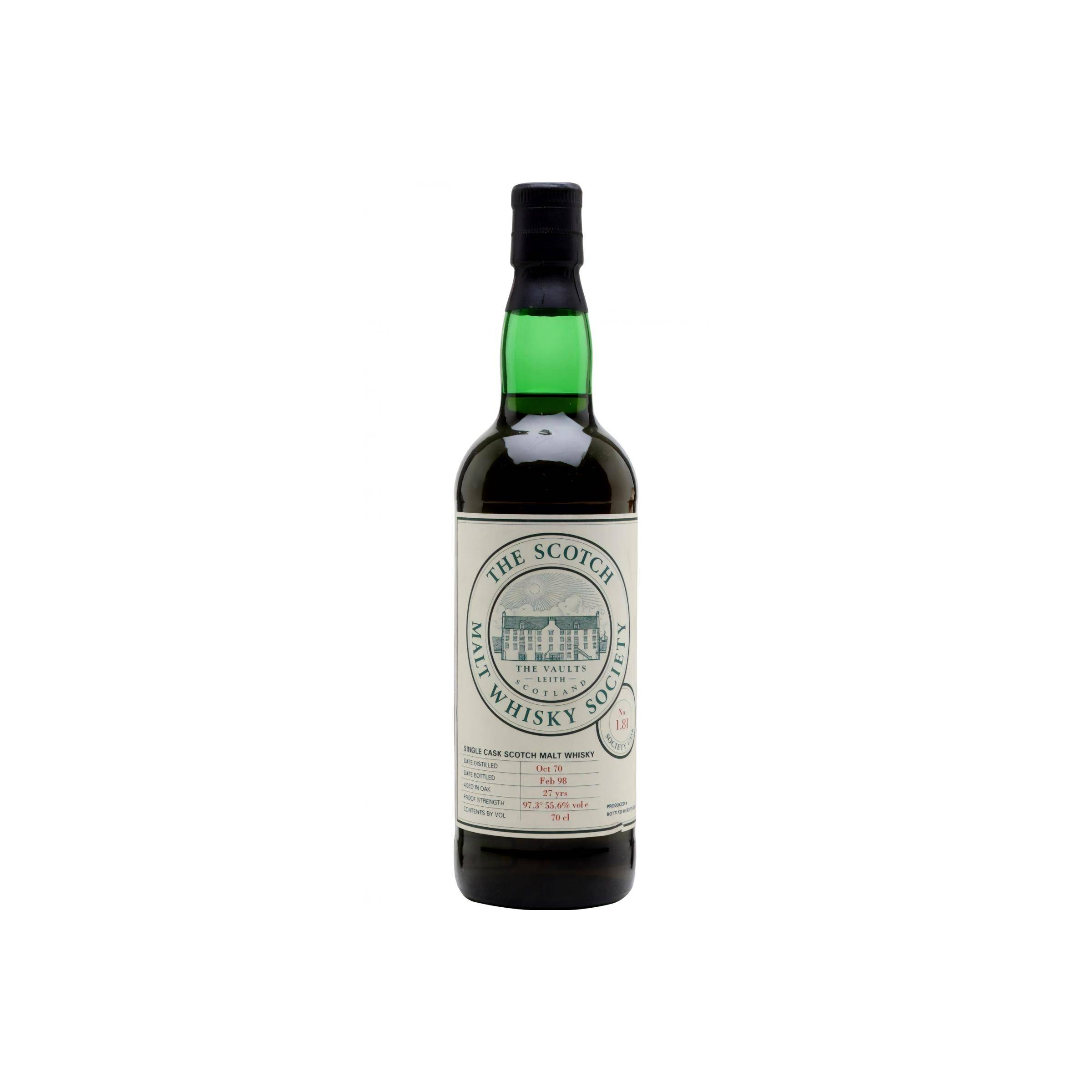 The Scotch Malt Whisky Society 1970 27 Years Single Malt Whisky
